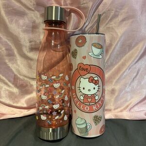 2 HELLO KITTY WATER-BOTTLES